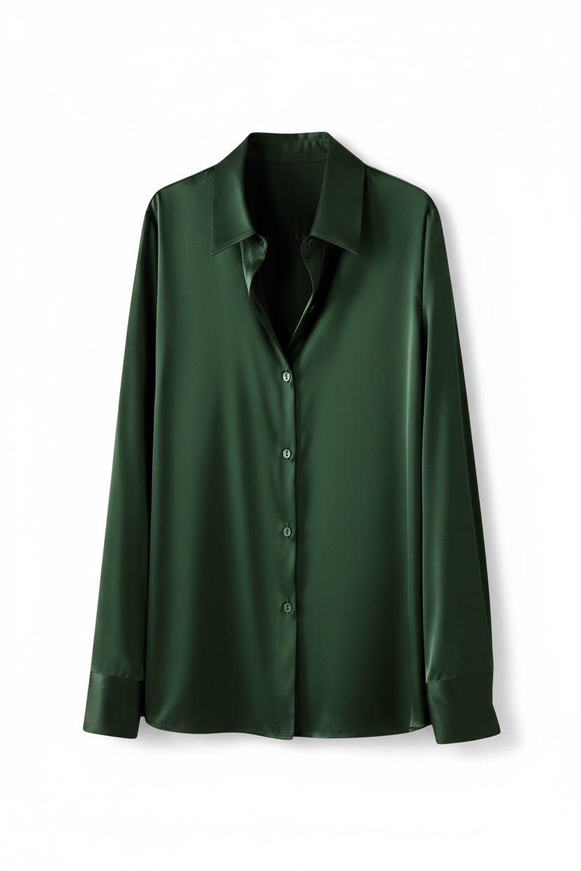 Groene Zijden Essential Blouse