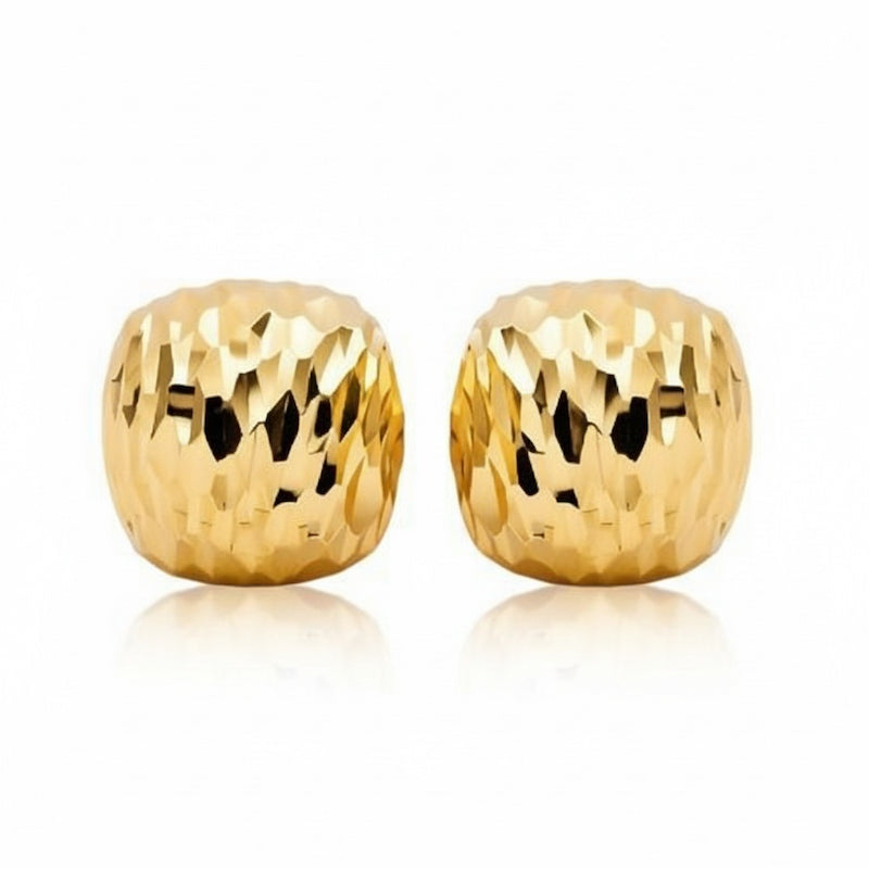 Gouden Oorringen Diamond Cut