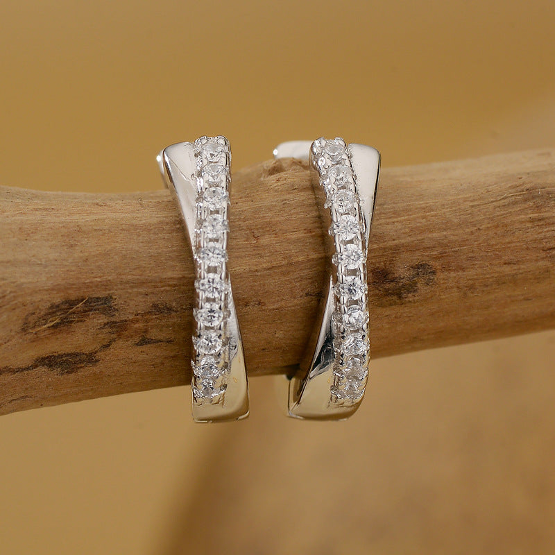 Crossed Huggies | 925 Zilver & Vermeil