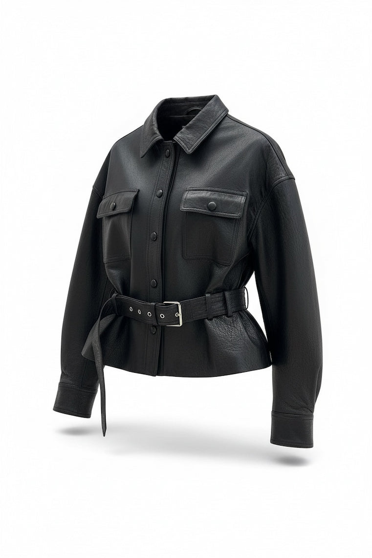 Signature leren jas van 100% echt schapenleer