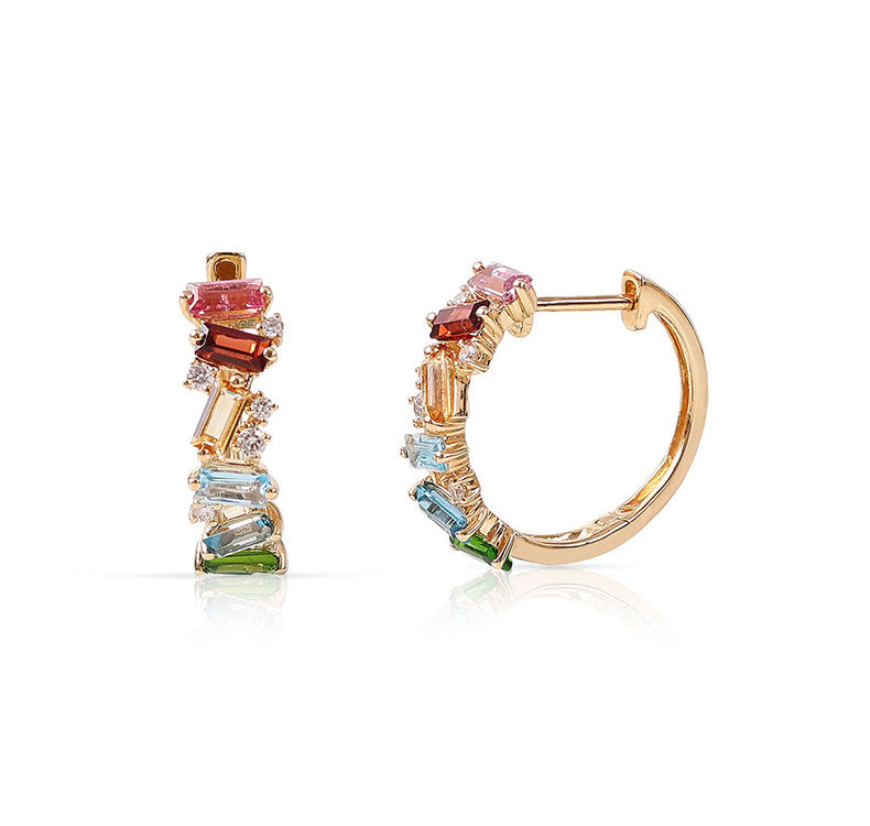 Atelier Irregular Hoops | 925 Sterling Zilver & Zirconia