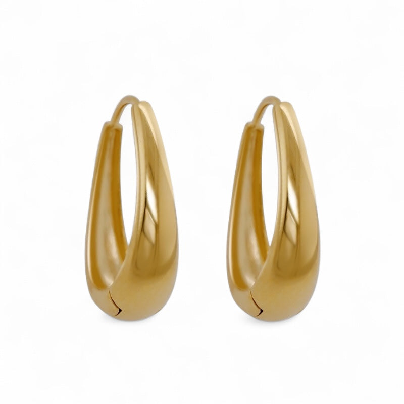 Drop Hoops | 18k Goud & 925 Zilver
