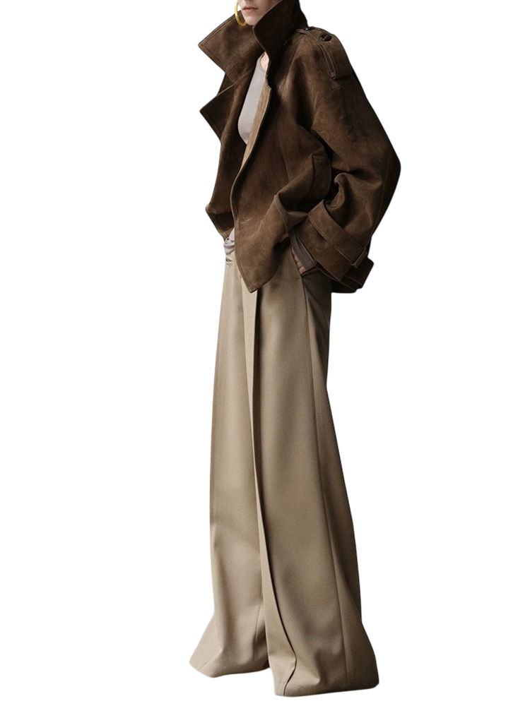 Suede Trenchcoat Dames | 100% Nubuck Leer | Oversized Fit