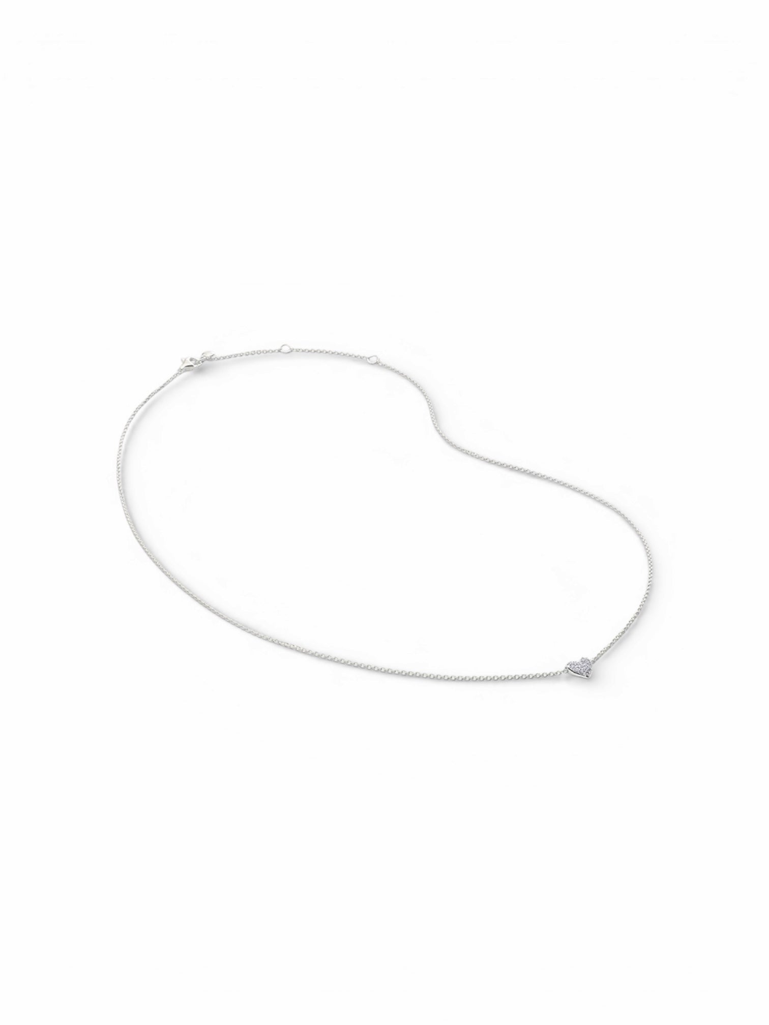 Pave Hart Ketting | 18k Vermeil & 925 Zilver