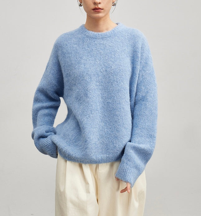 Alpaca trui dames - luxe zachte woltrui met ronde hals NOUVÉL THE LABEL