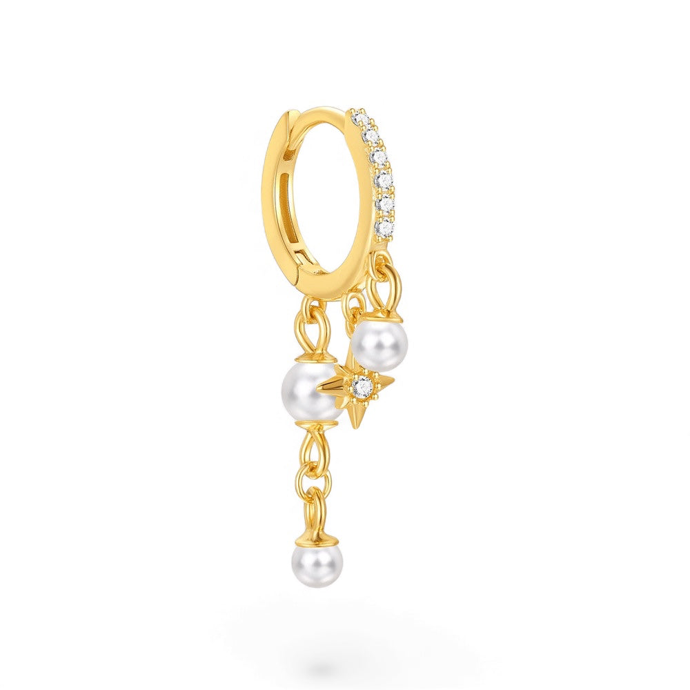 De Stella Hoop | Oorbellen met Parels Goud