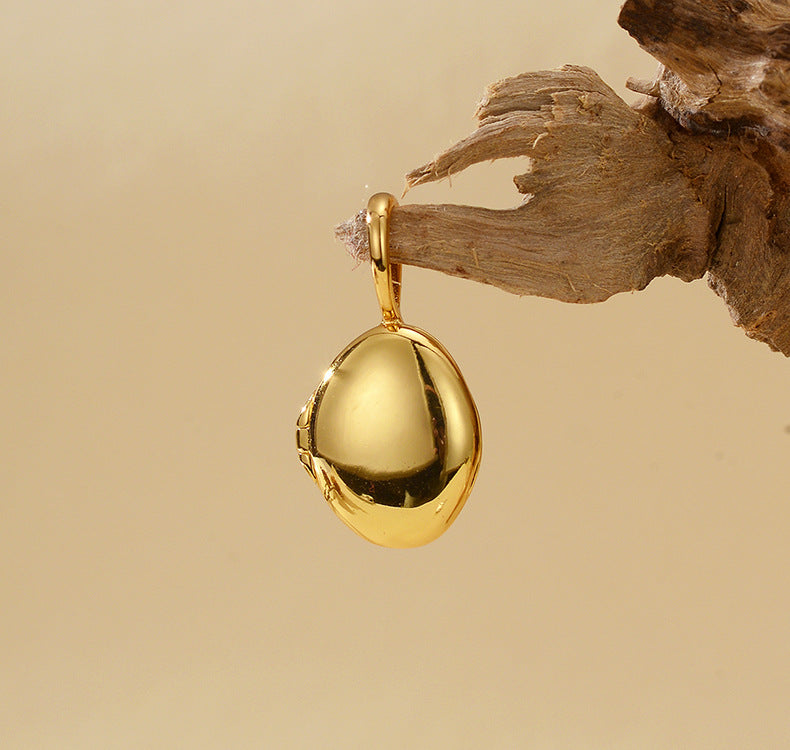 Gouden Medaillon met Foto | 925 Zilver & Vermeil