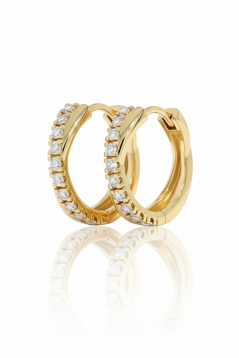 De Crossed Huggies | 925 Zilver & Vermeil