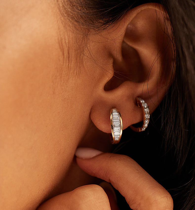 Diamond Huggies | 18k Goud Vermeil