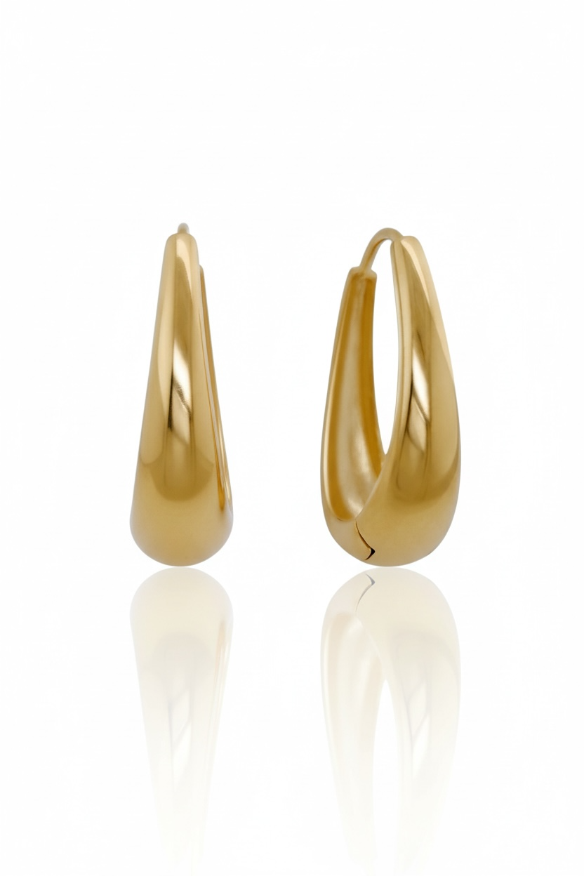 Drop Hoops | 18k Goud & 925 Zilver