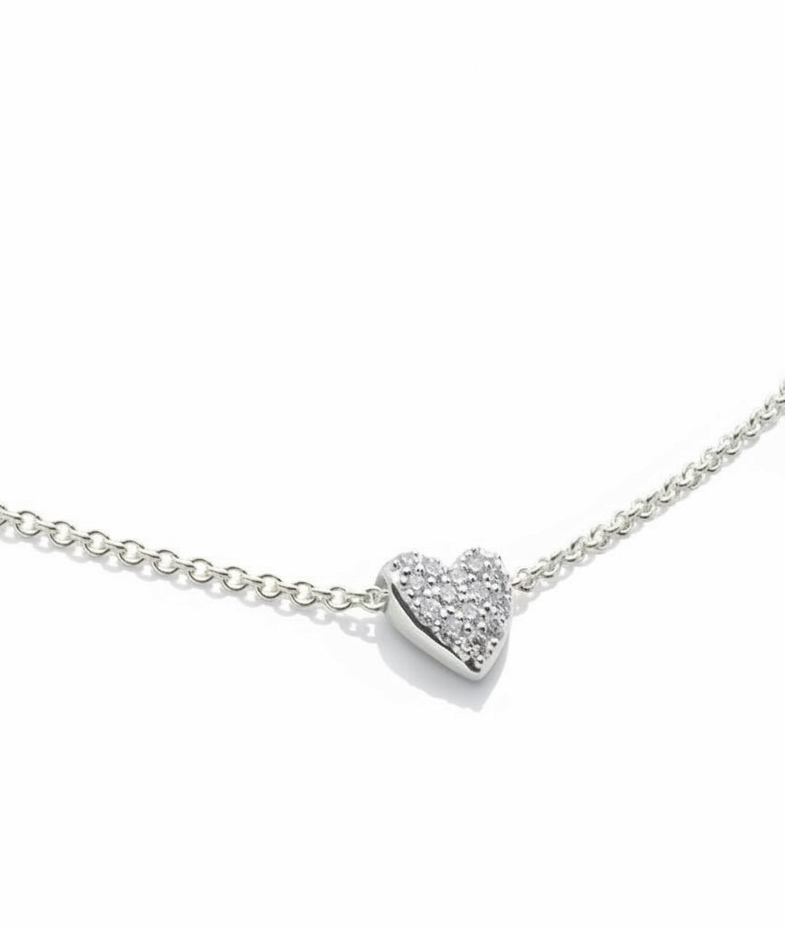 Pave Hart Ketting | 18k Vermeil & 925 Zilver