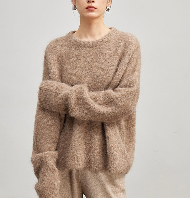 Alpaca trui dames - luxe zachte woltrui met ronde hals NOUVÉL THE LABEL