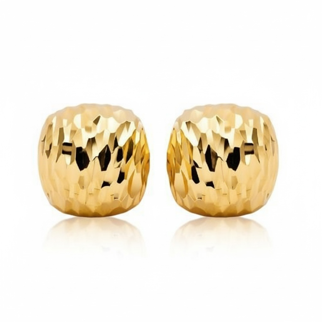 Gouden Oorringen Diamond Cut | 18k Vermeil