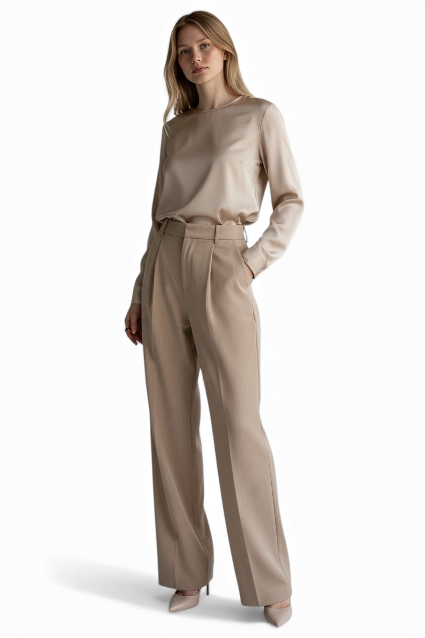 Tailored Hoge Taille Pantalon | Dames | Nouvél the Label