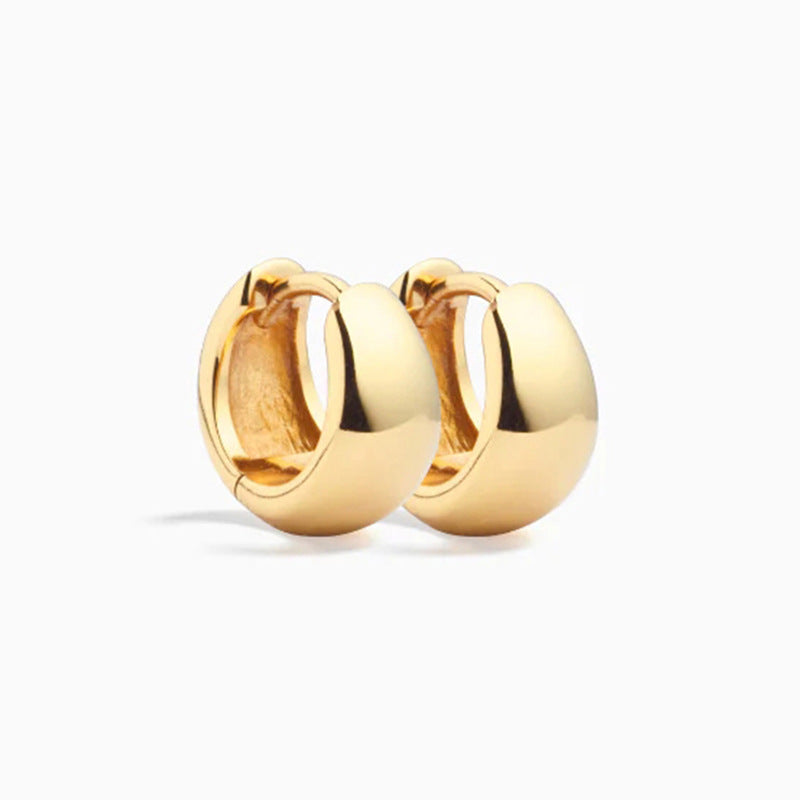 Signatuur Dome Oorringen | 18k Goud Vermeil & Zilver