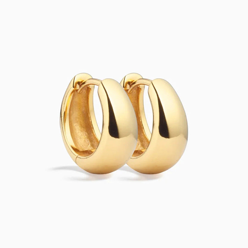 Signatuur Dome Oorringen | 18k Goud Vermeil & Zilver