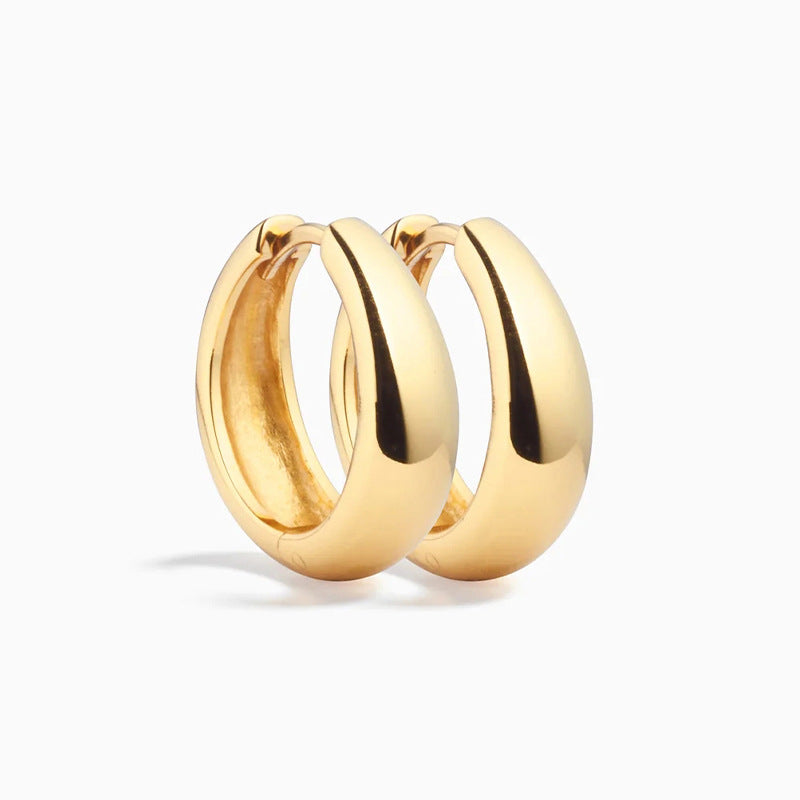 Signatuur Dome Oorringen | 18k Goud Vermeil & Zilver