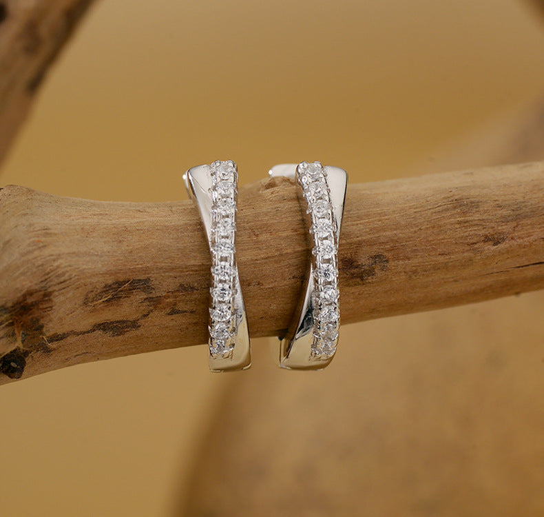 Crossed Huggies | 925 Zilver & Vermeil