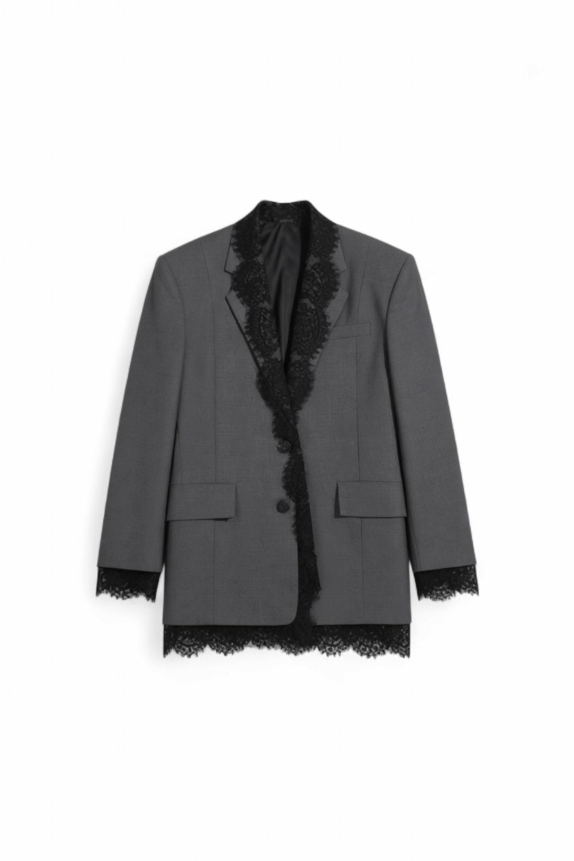 Lace Trim Blazer | Oversized & Kant