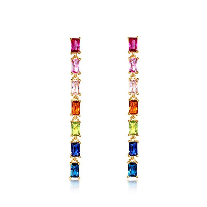 Regenboog Moissanite Oorbellen | Oorbellen - Nouvél the Label®