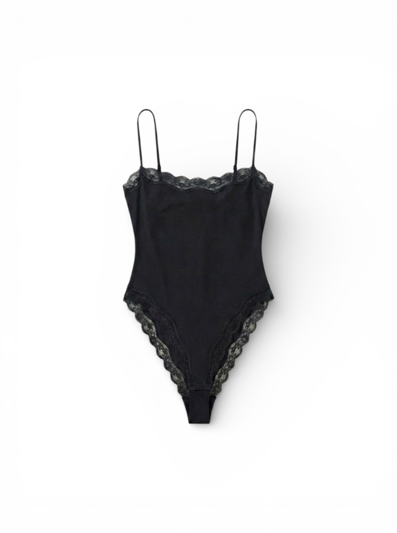 body met kant vormgevend minimalistisch