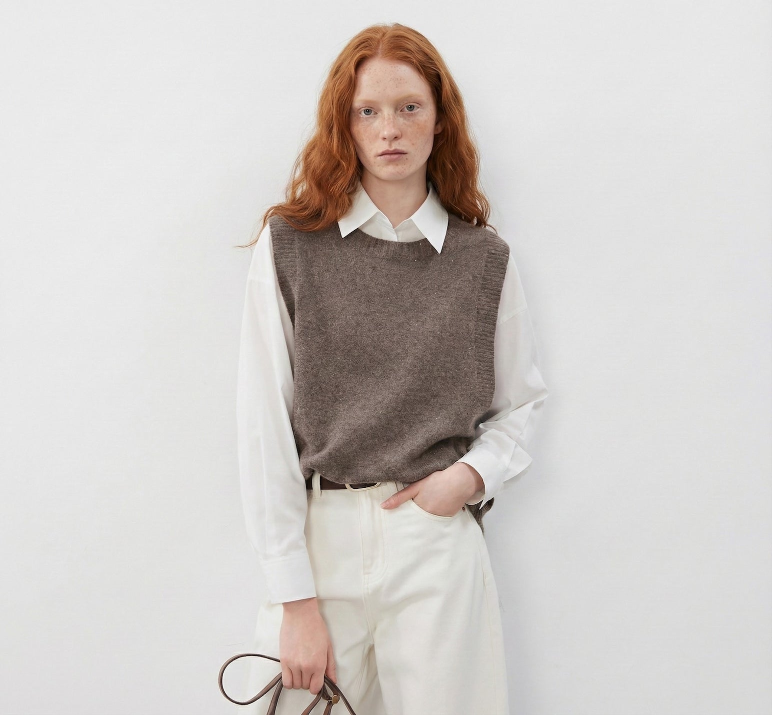 Melange Wollen Vest | 100% Zuiver Wol