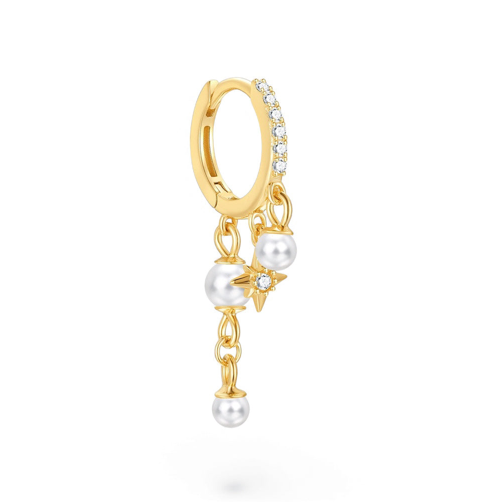 De Stella Hoop | Oorbellen met Parels Goud