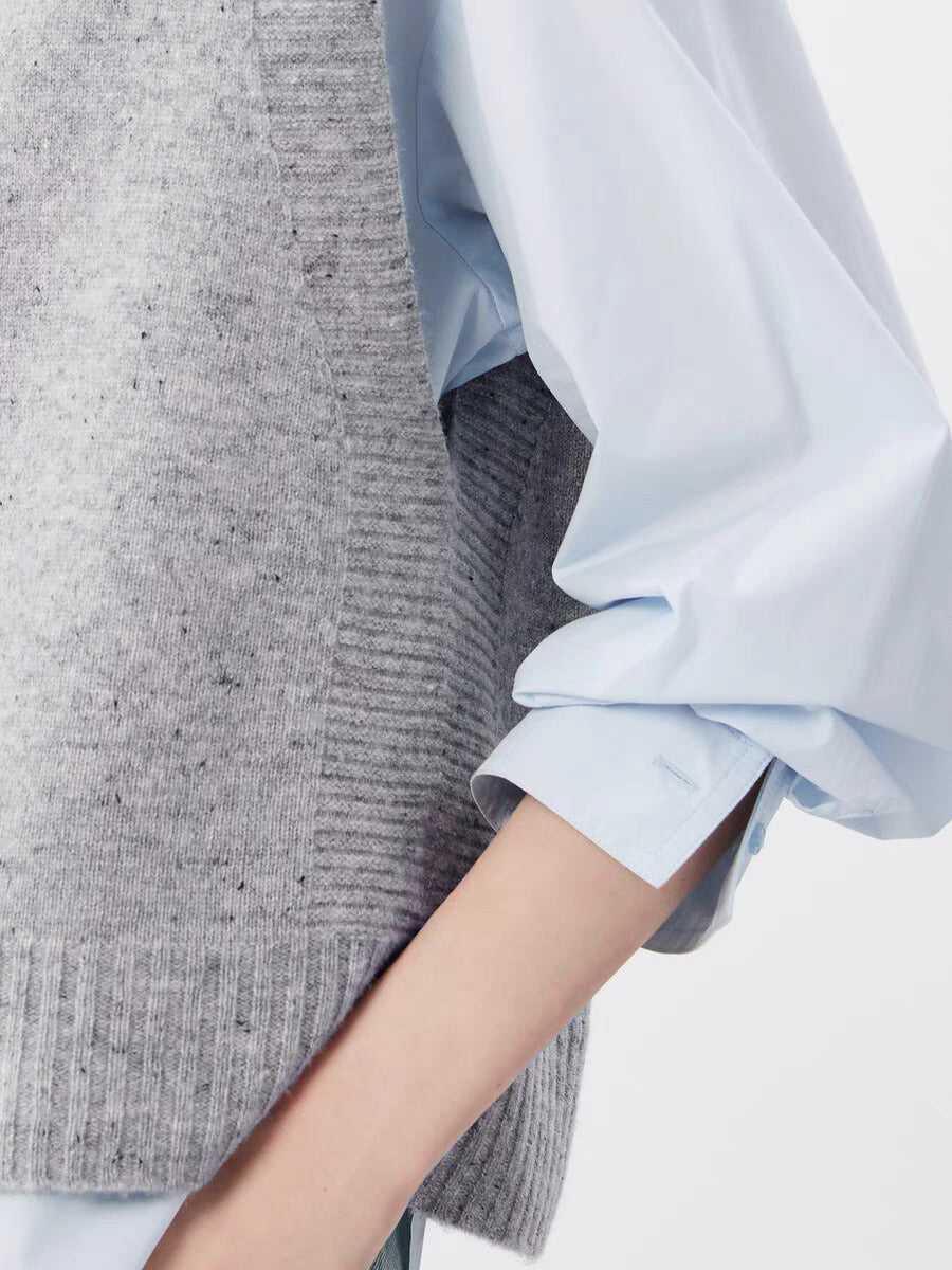 Melange Wollen Vest | 100% Zuiver Wol